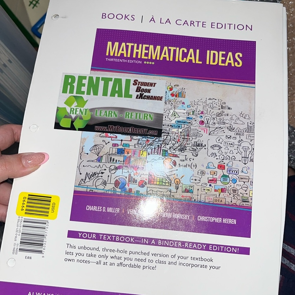 Mathematical Ideas 13th Edition Used